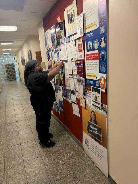 posting flyers resource board